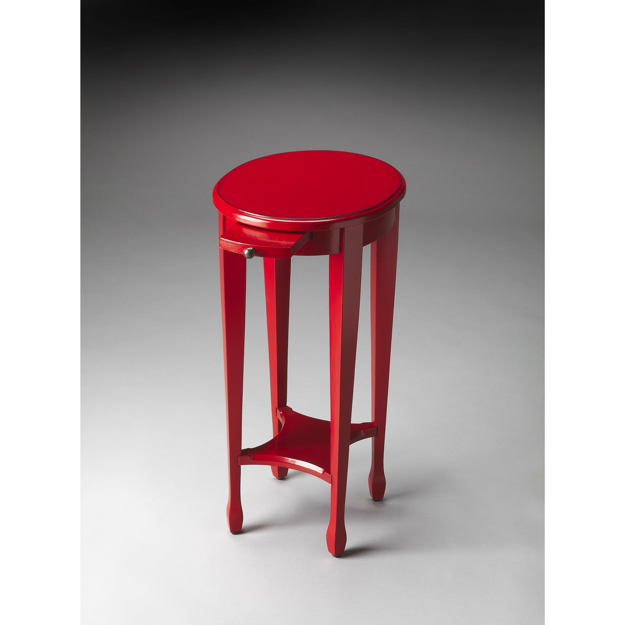 Butler Specialty Transitional Round Red Accent Table Accent Tables Butler Specialty