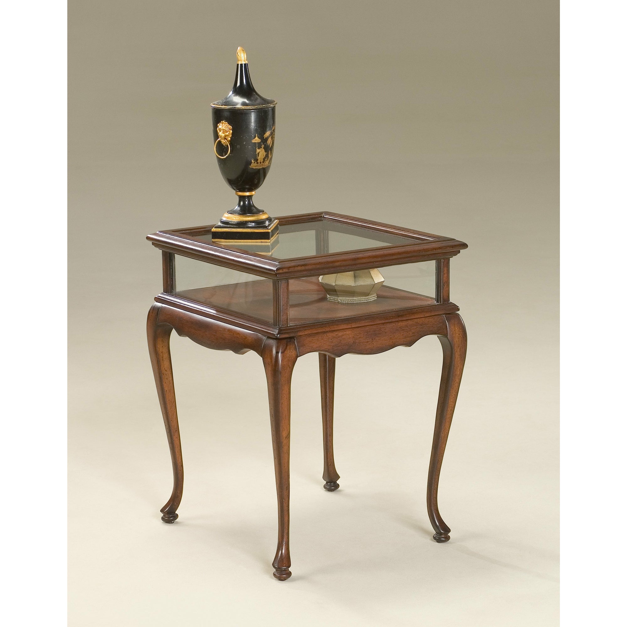 Butler Specialty Cherry Dark Brown Rectangular Curio Table Curios Butler Specialty