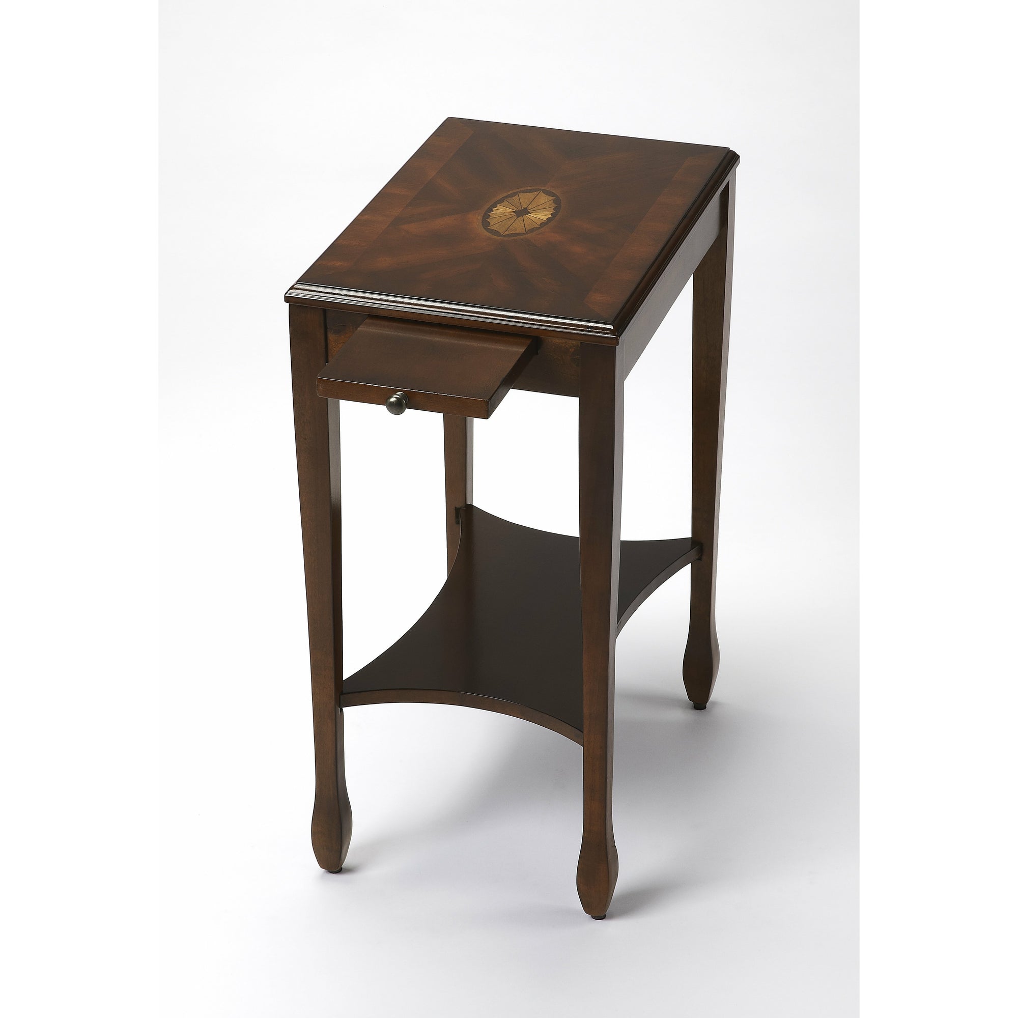 Butler Specialty Traditional Rectangular Dark Brown Cherry Side Table Accent Tables Butler Specialty