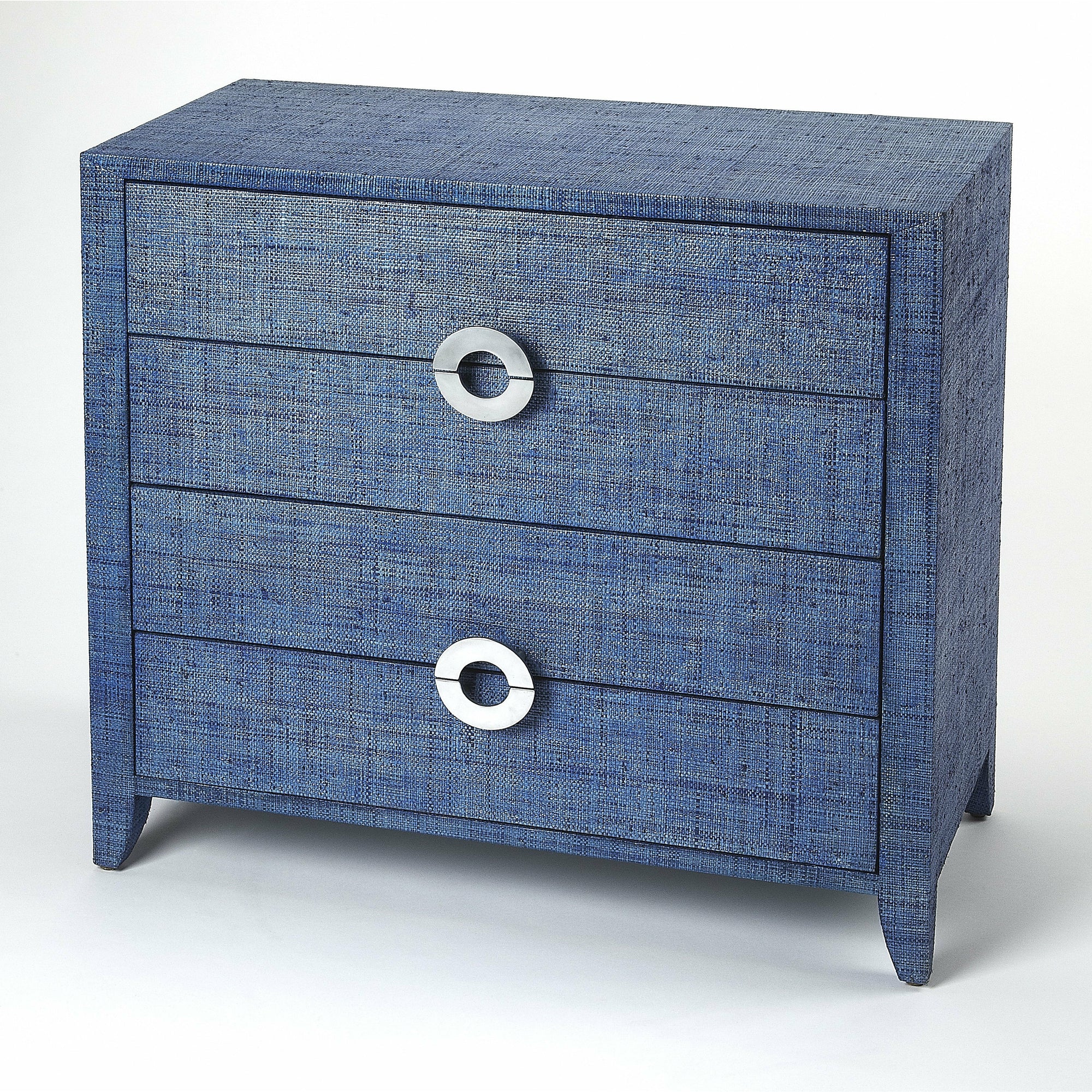 Butler Specialty Modern Rectangular Blue Raffia Accent Chest Chests/Cabinets Butler Specialty