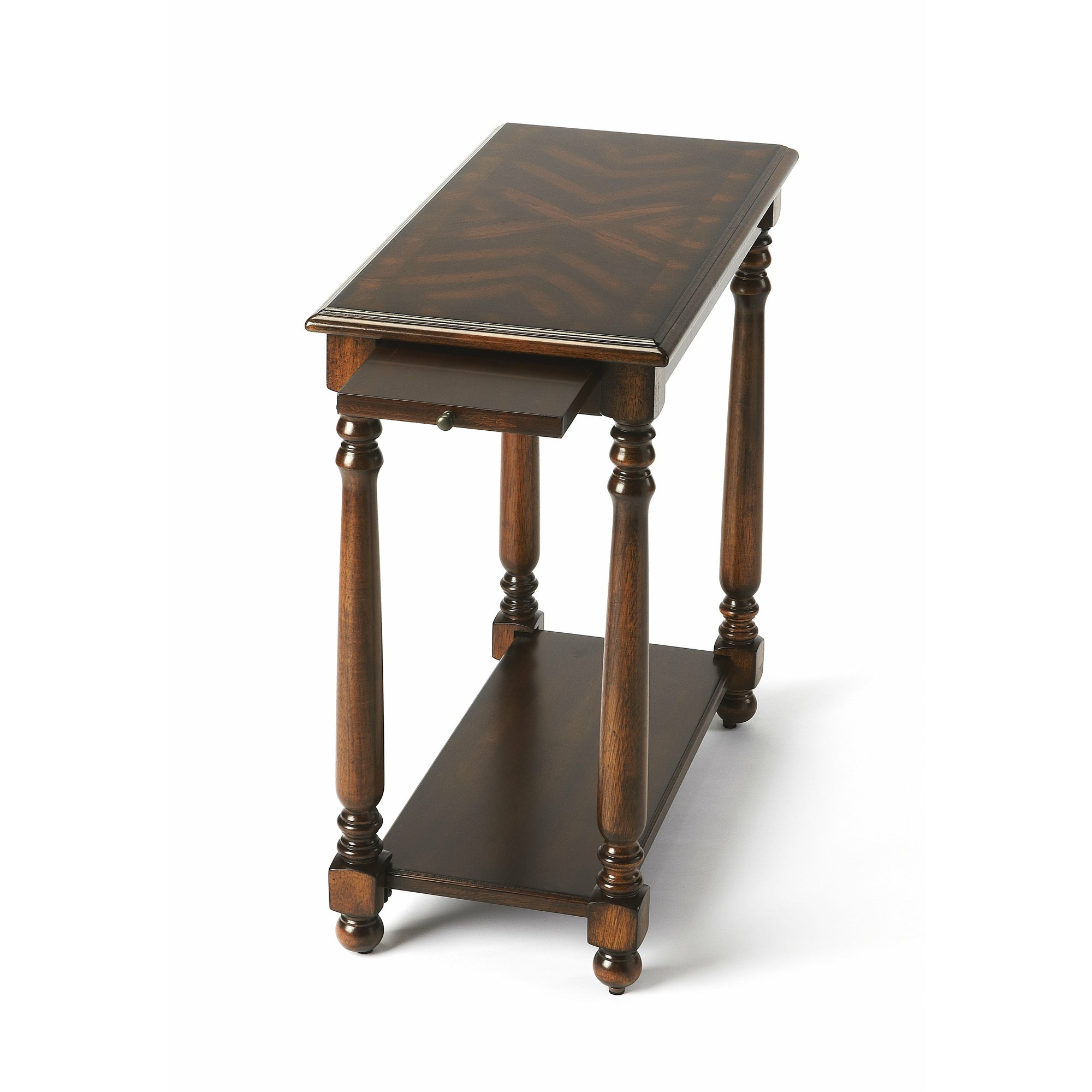 Butler Specialty Transitional Rectangular Brown Cherry Chairside Table Chairside Chests Butler Specialty