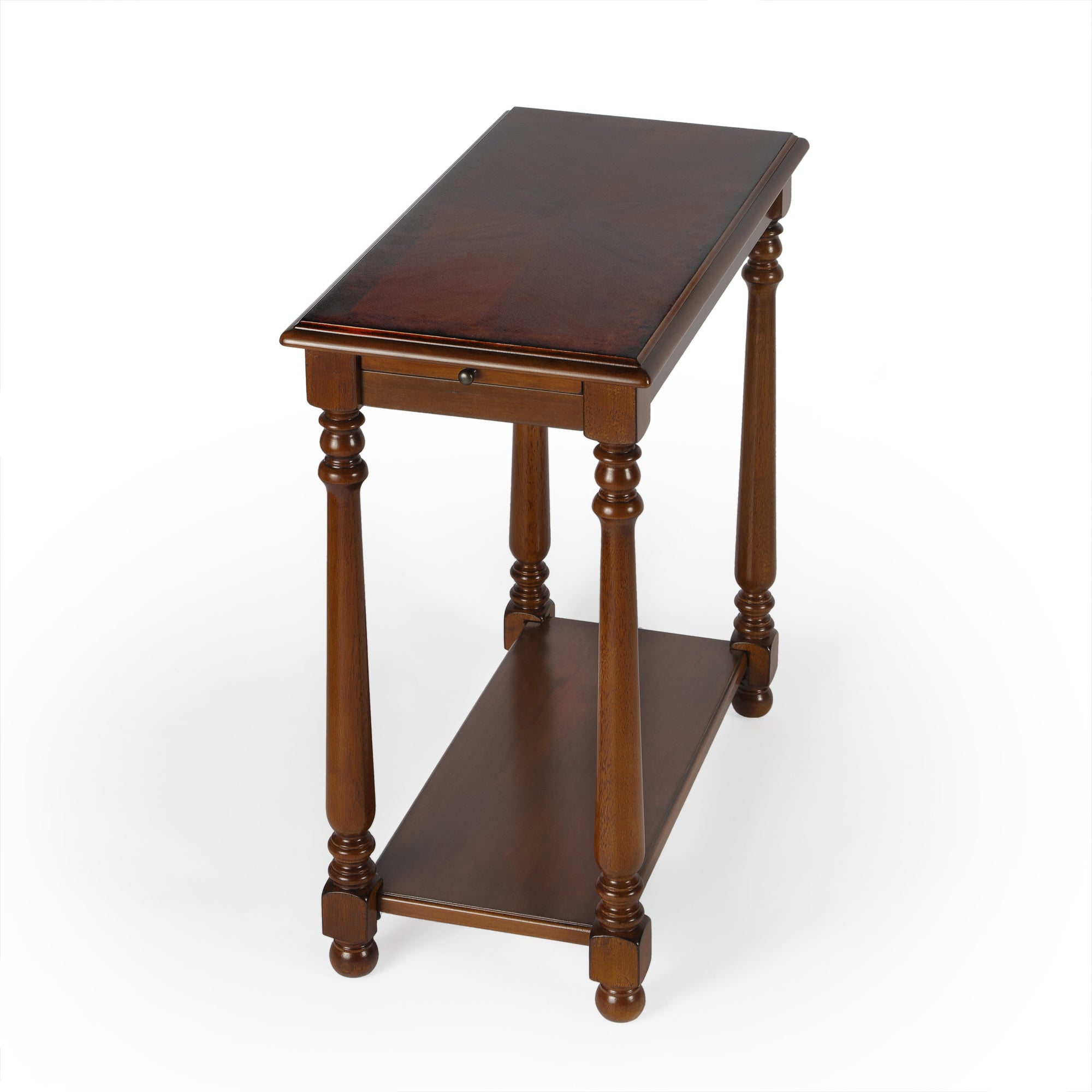 Butler Specialty Transitional Rectangular Brown Olive Ash Burl Chairside Table Chairside Chests Butler Specialty