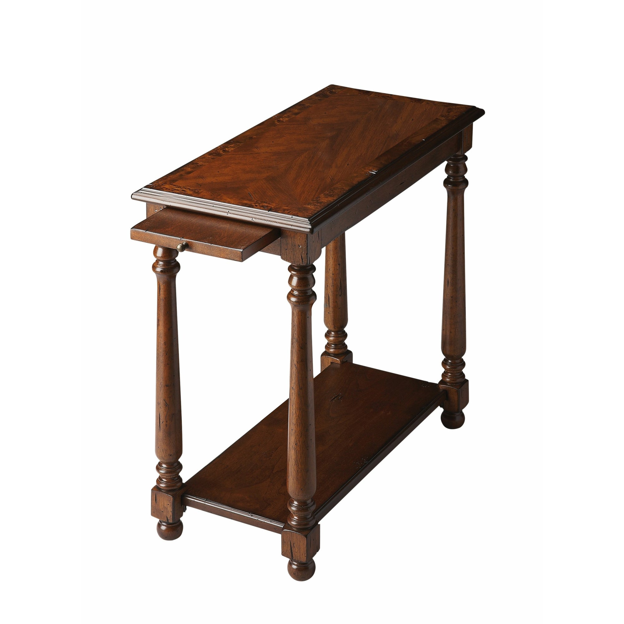 Butler Specialty Transitional Rectangular Brown Castlewood Chairside Table Chairside Chests Butler Specialty